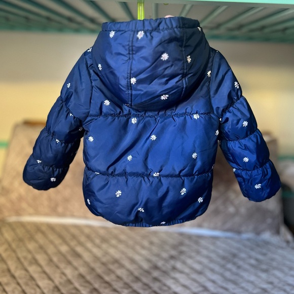 Osh Kosh Girls Floral Puffer Jacket - Picture 4 of 5